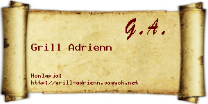 Grill Adrienn névjegykártya